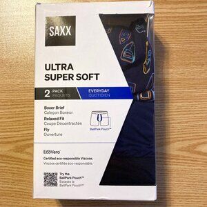 SAXX Ultra Super Soft 2-Pack Boxer Brief Relaxed Fit Men's Small S NEW